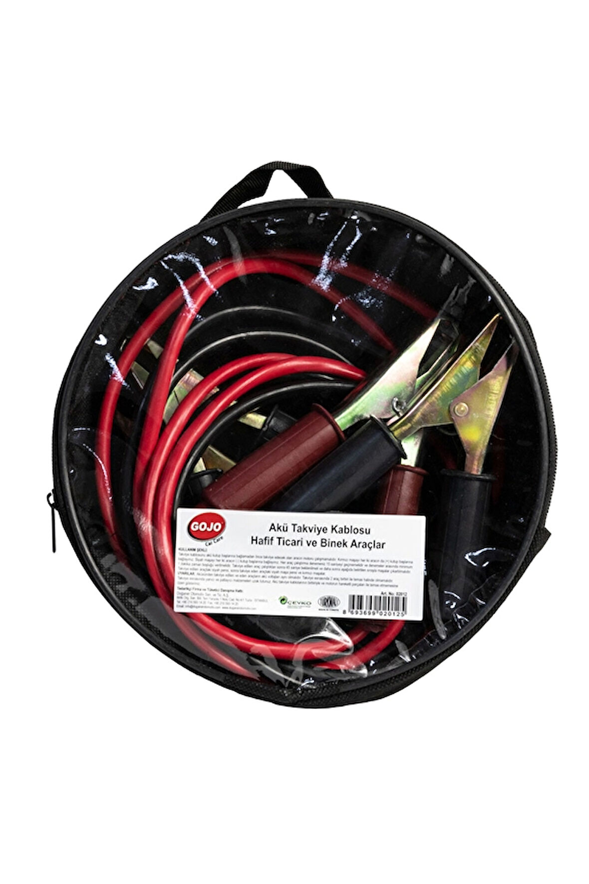 3 ADET  Gojo Oto Akü Takviye Kablosu Hafif Ticari ve Binek Araçlar 600 Amp
