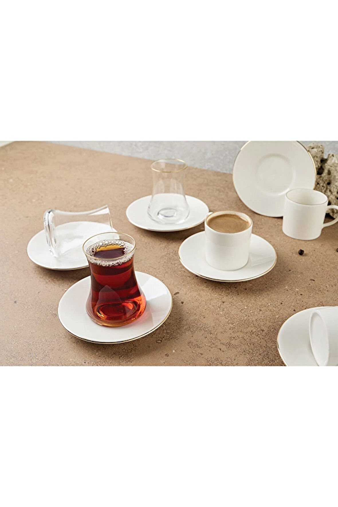 3 ADET  Aryıldız Çay ve Kahve Seti 18 Parça