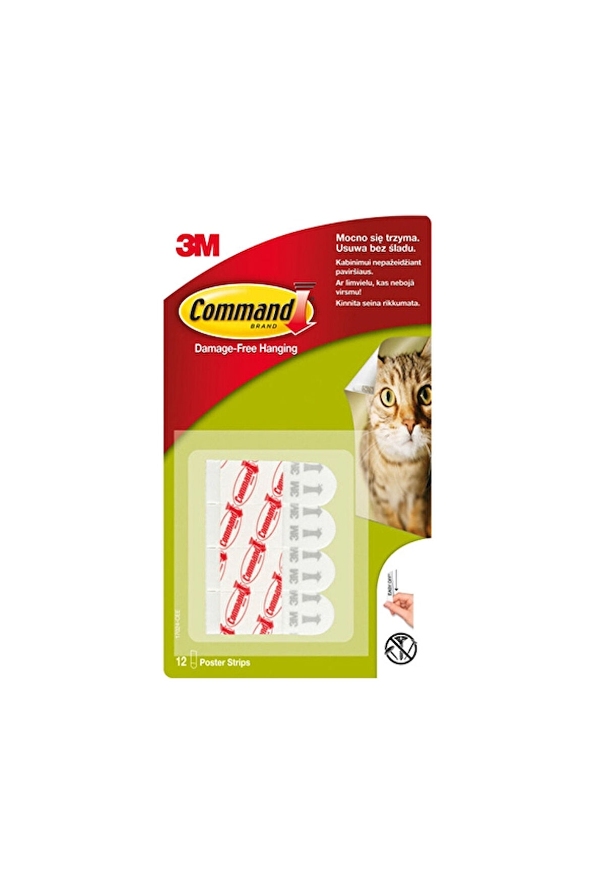 3 ADET  Command™ 17021-CEE Orta Boy Yedek Bant