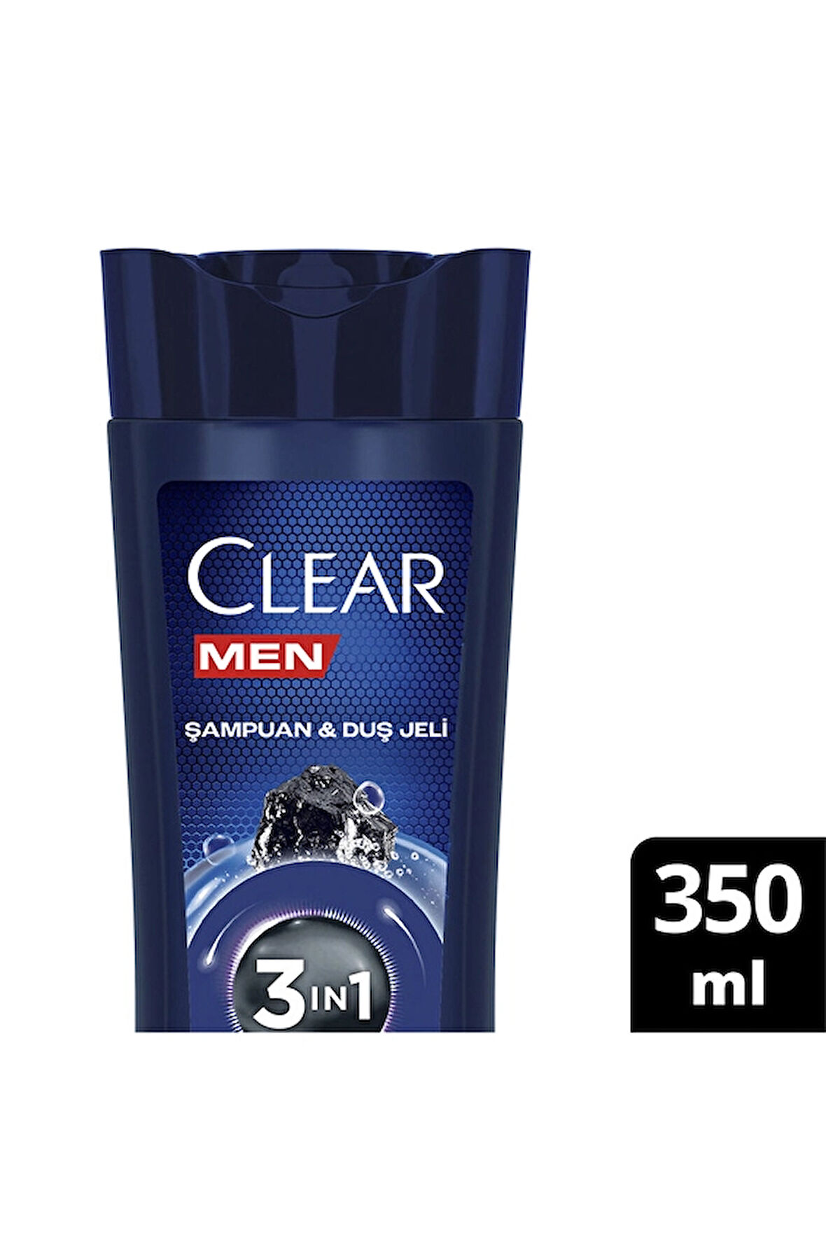4 ADET   Clear Men Arındırıcı Kömür 3in1 Şampuan 350ml