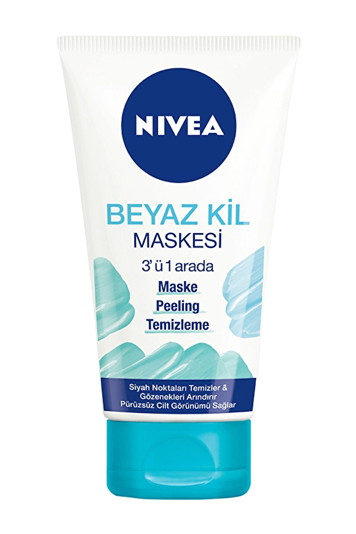 4 ADET   Nivea Visage Beyaz Kil Maskesi 3'ü 1 Arada 150 ml