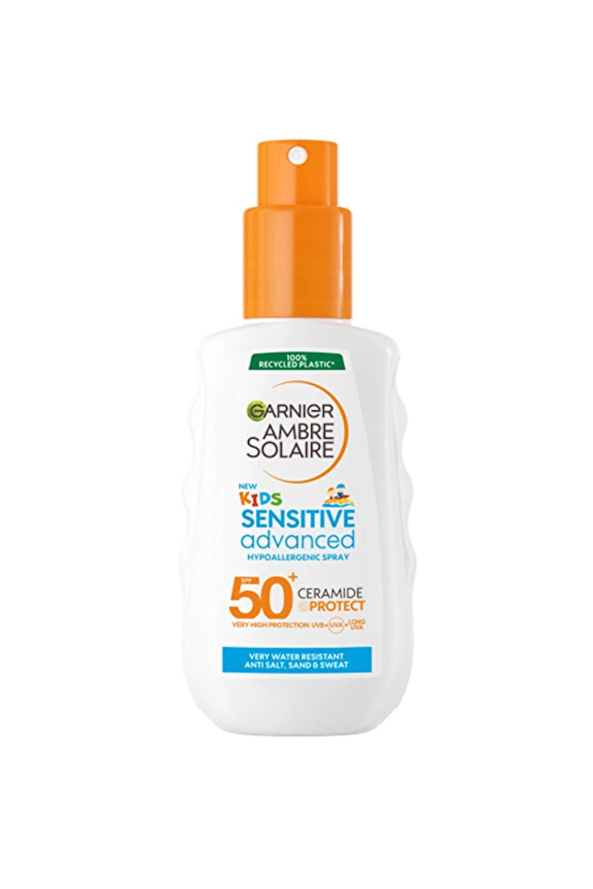 4 ADET   Garnier Ambre Solaire Sensitive Advanced Çocuk Hipoalerjenik Güneş Koruyucu Sprey SPF 50+ 150 ml