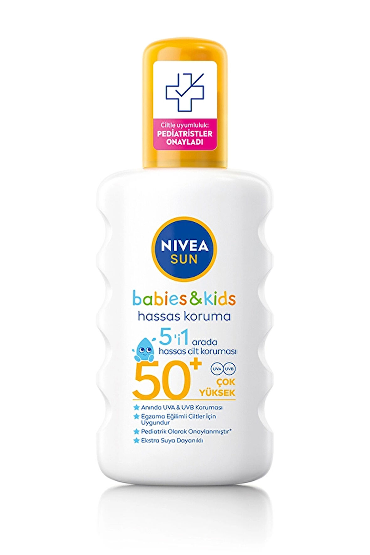 4 ADET   Nivea Sun Çocuk Güneş Spreyi Hassas Koruma SPF 50+ 200 ml