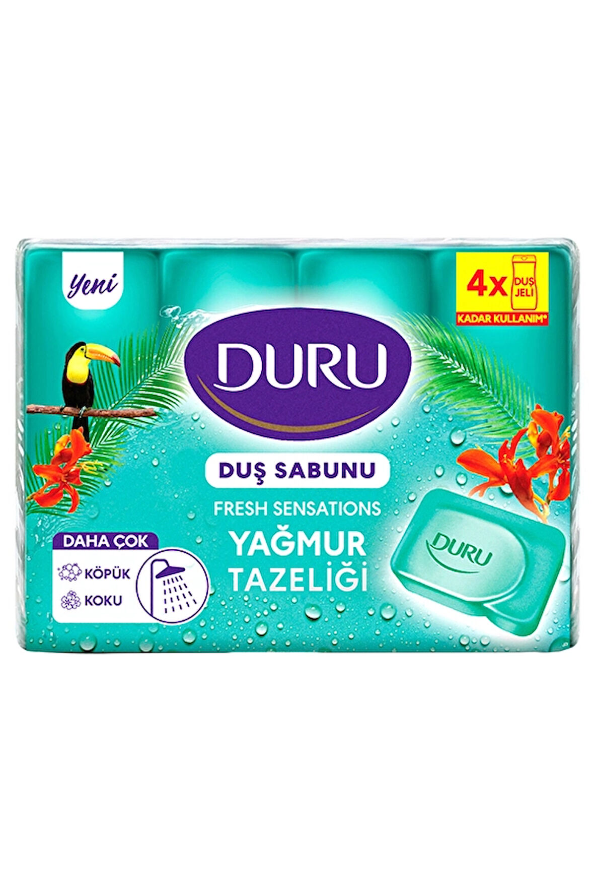 4 ADET   Duru Duş Sabunu Fresh Yağmur Ormanı 4x150 g