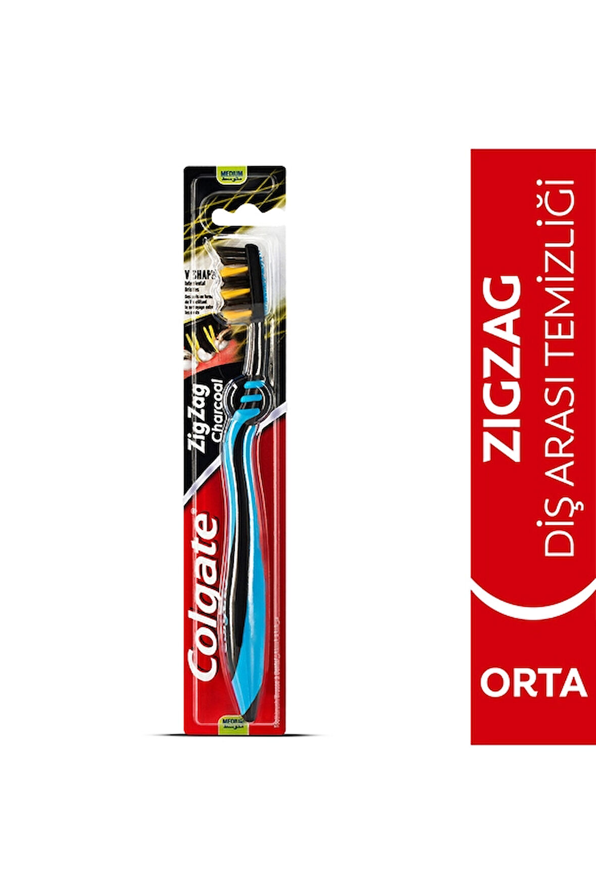4 ADET   Colgate Diş Fırçası ZigZag Kömürlü