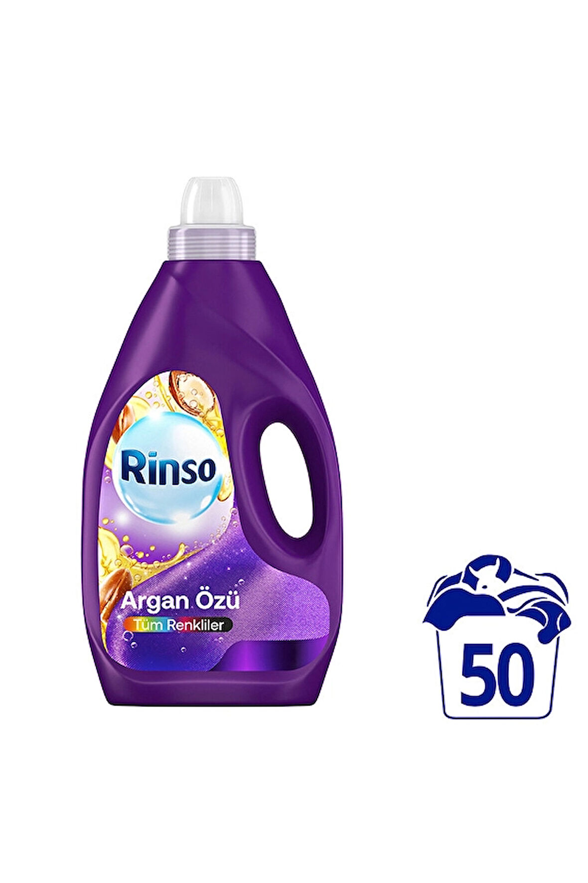 4 ADET   Rinso Sıvı Bakım Deterjanı Argan Özü 50 Yıkama 3000 ml