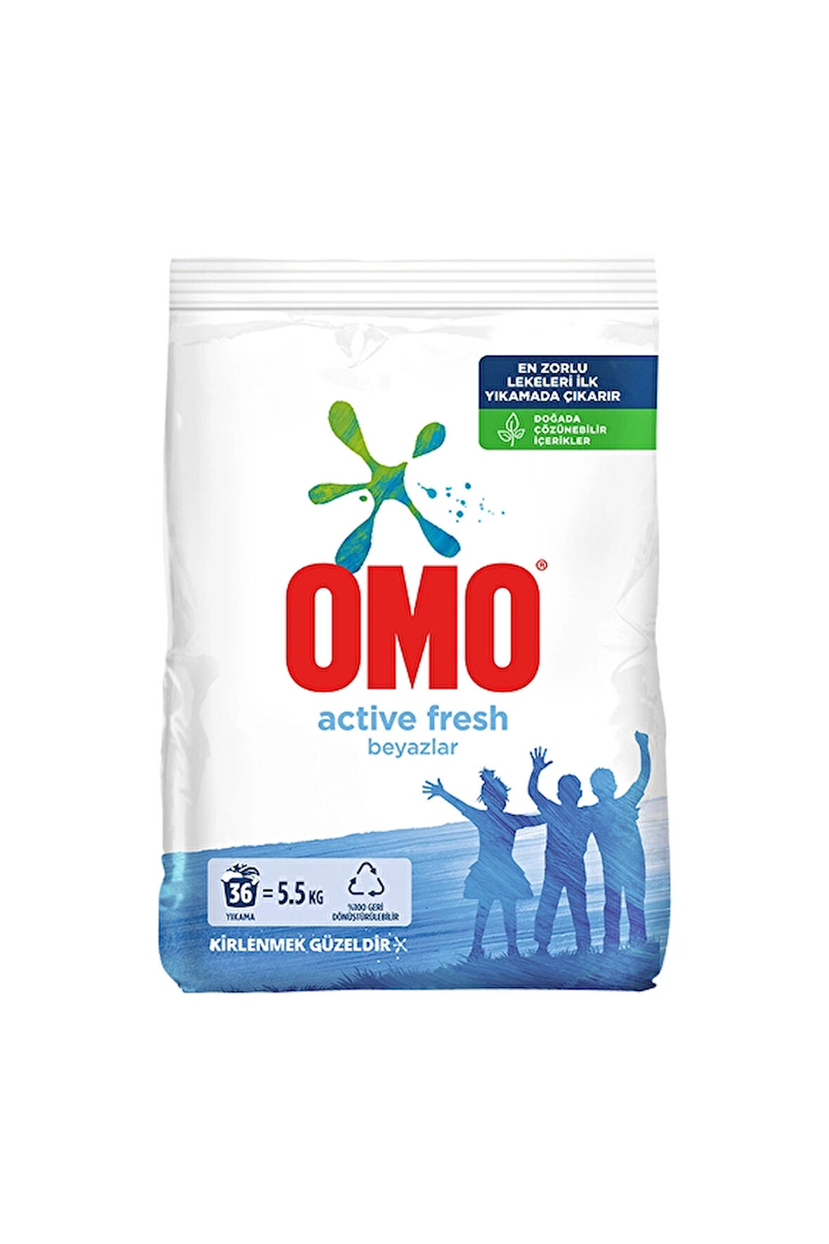 4 ADET   Omo Active Fresh 5,5 kg Beyazlar