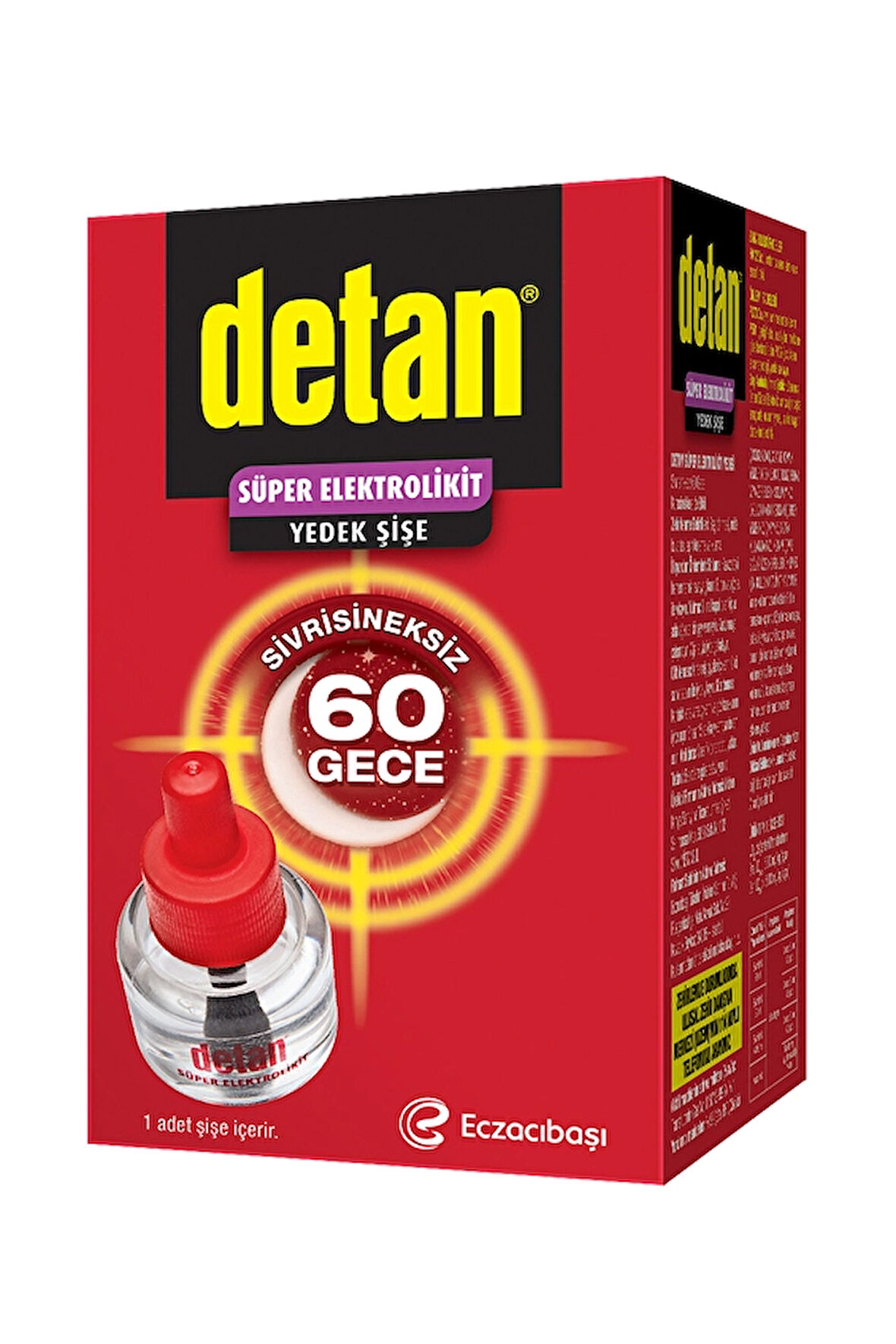 4 ADET   Detan Elektrolikit Sinekkovar Yedek 60 Gece