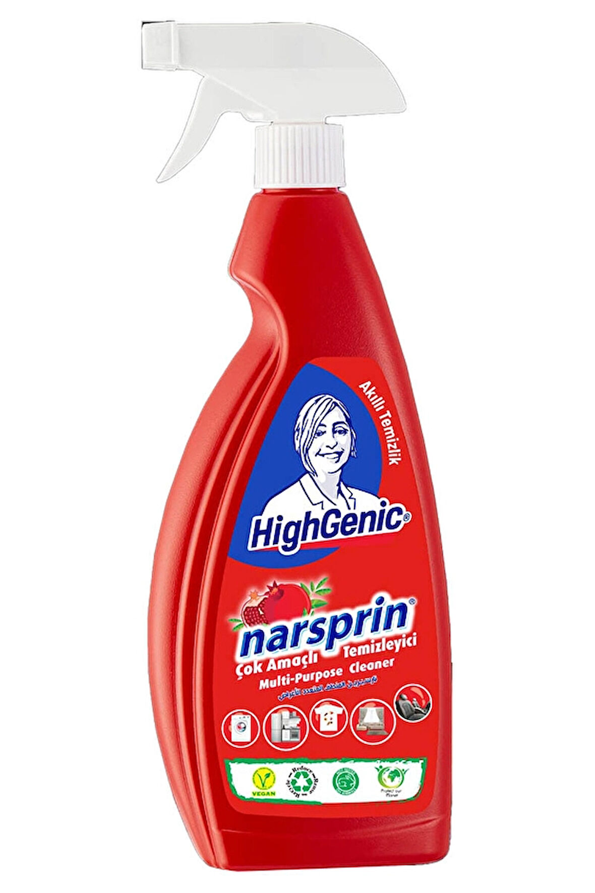 4 ADET   Highgenic Narsprin Çok Amaçlı Temizleyici 750 Ml