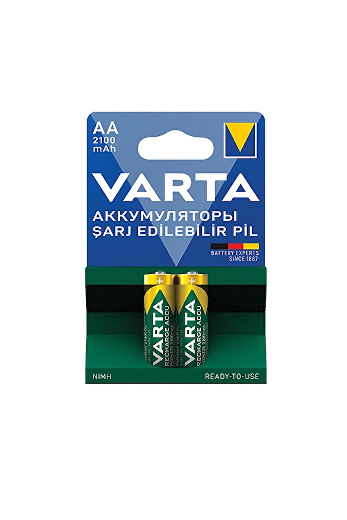 4 ADET   Varta Pil Rechargeable Power 2' Li Kalem Pil 2100 Mah