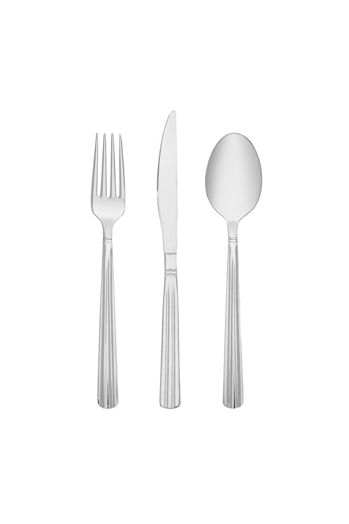 4 ADET   Hisar Optima Mercan 18 Parça 6 Kişilik Çatal Kaşık Bıçak Takımı