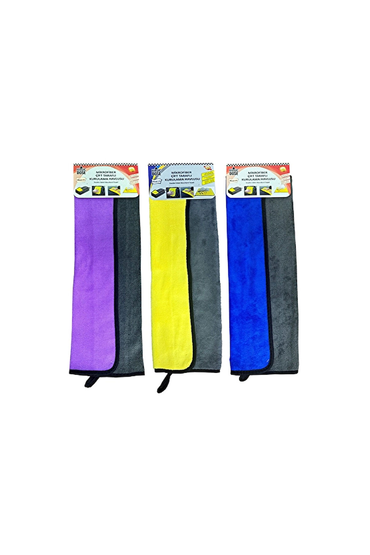 4 ADET   Magic Dose Microfiber Çift Taraflı Kurulama Bezi 50x40 cm