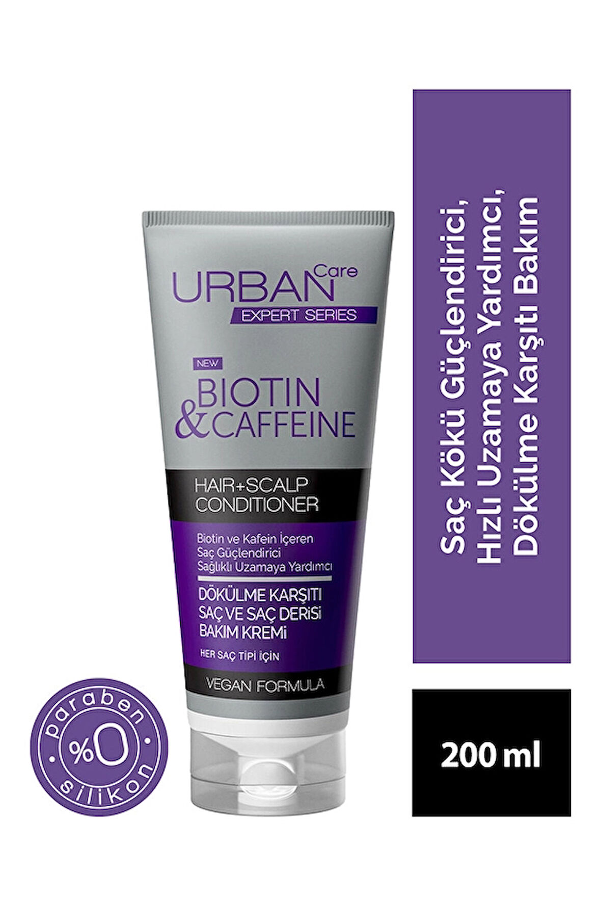 4 ADET   Urban Care Expert Biotin & Caffein 200ml Saç Kremi