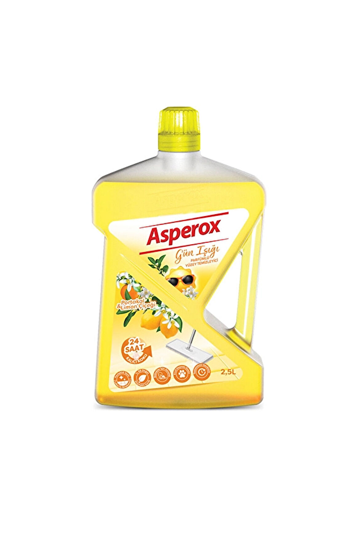4 ADET   Asperox Yüzey Temizleyici 2500 ml Sarı