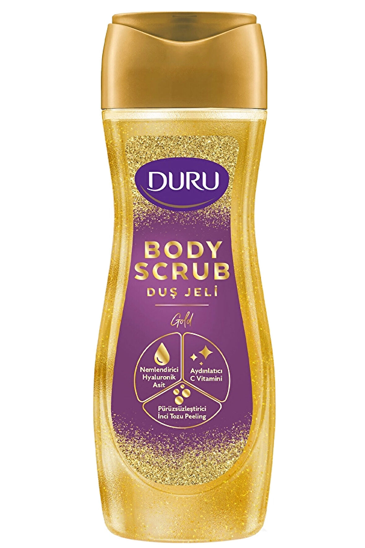 4 ADET   Duru Duş Jeli Body Scrub Gold 250 ml