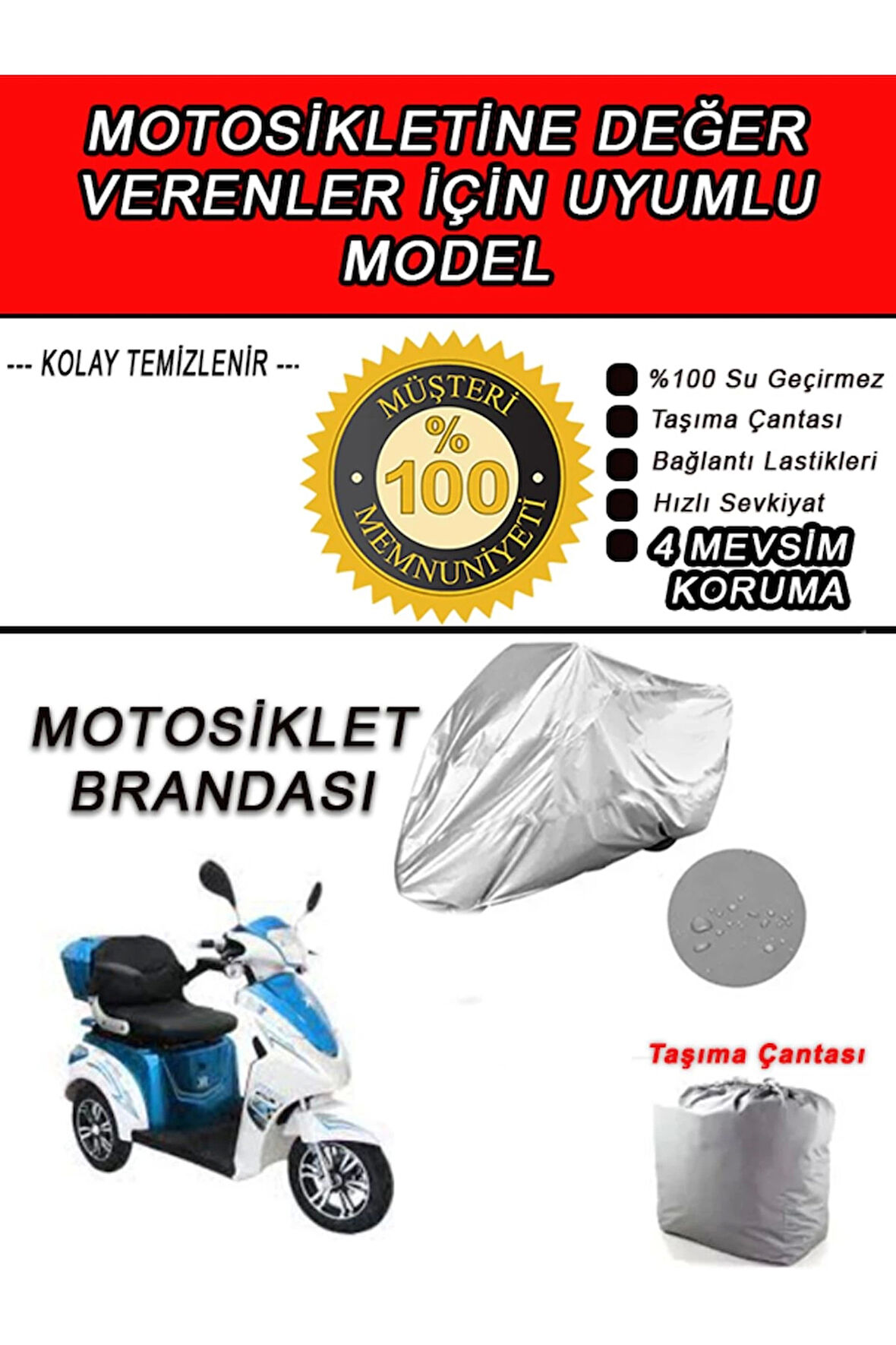 Kral Motor Kr-11 Mavi-Uyumlu Motosiklet Brandası-Miflonlu,Kaliteli