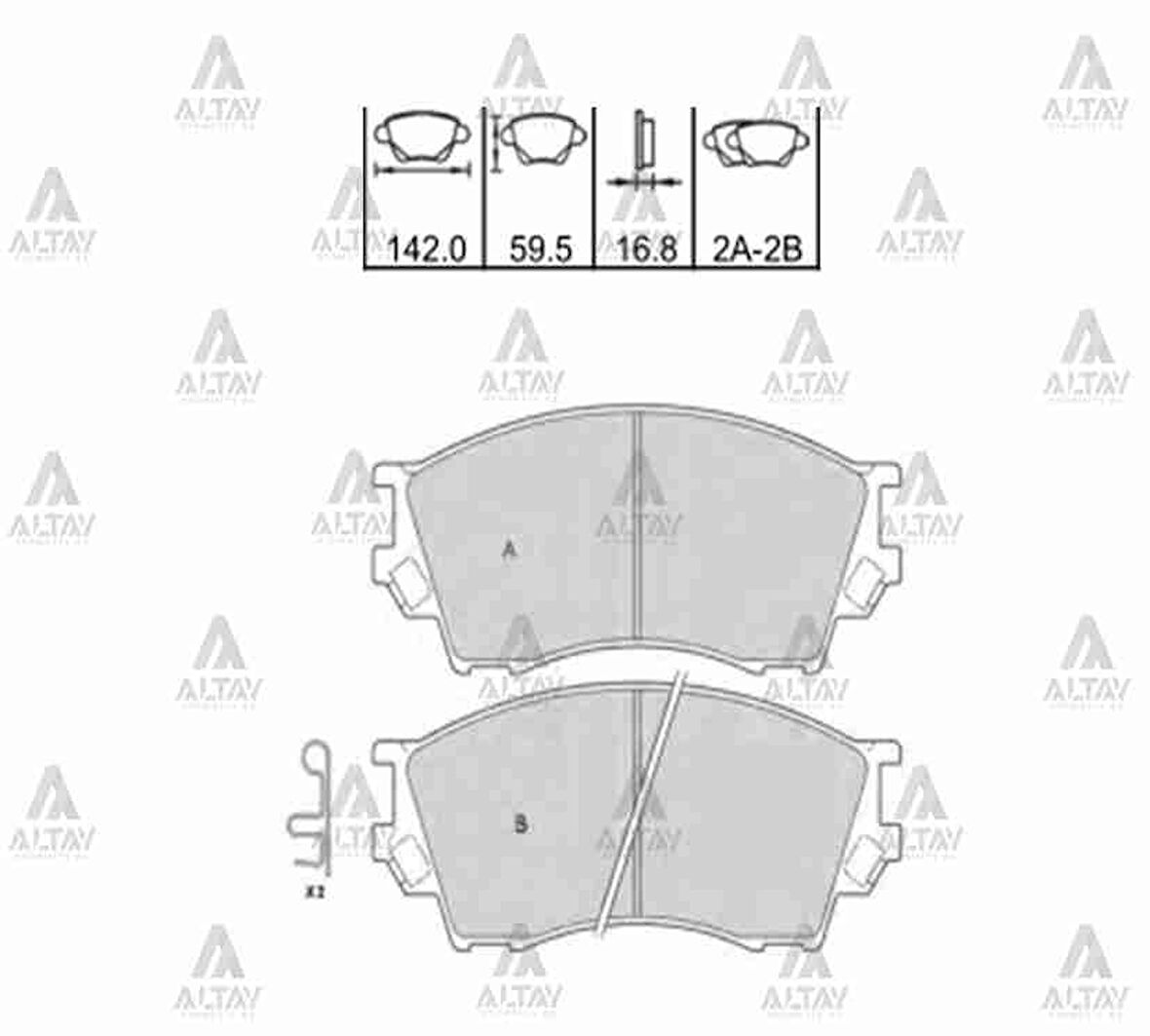 FREN BALATA B-2500 1996-2000 4104 ÖN 1U1C3328Z