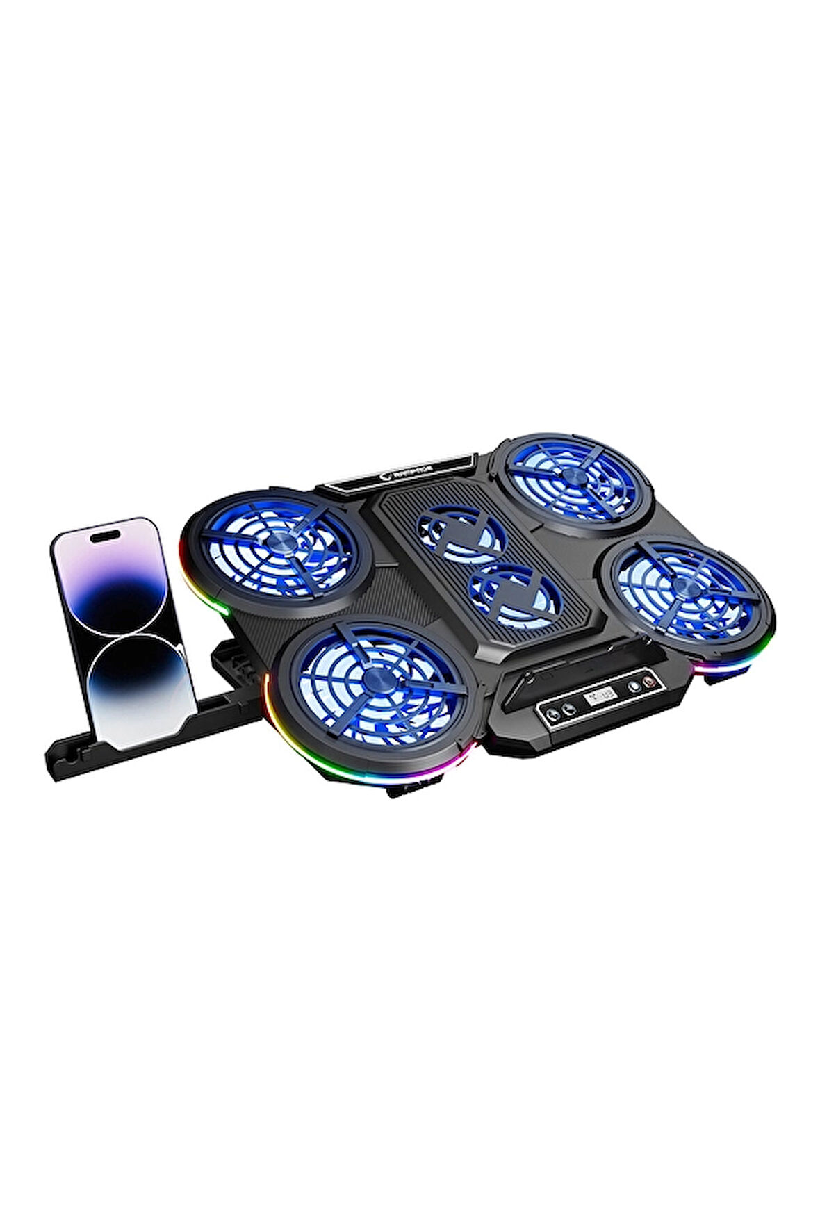 Rampage PROTE R6 RGB Işıklı 6 Fanlı Telefon Tutuculu Notebook Soğutucu Stand