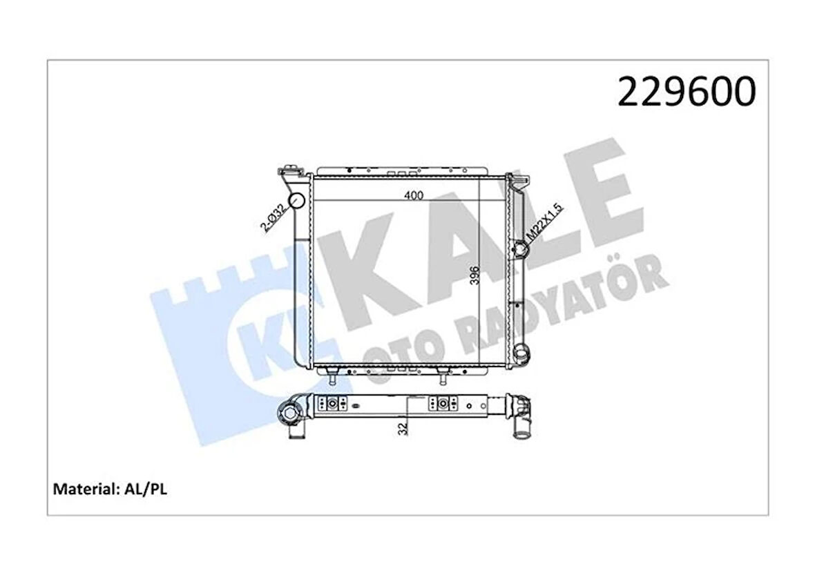 RADYATÖR BORULU R9 2 SIRA AL PL SİSTEM 7700765602 7700759196 7701406496