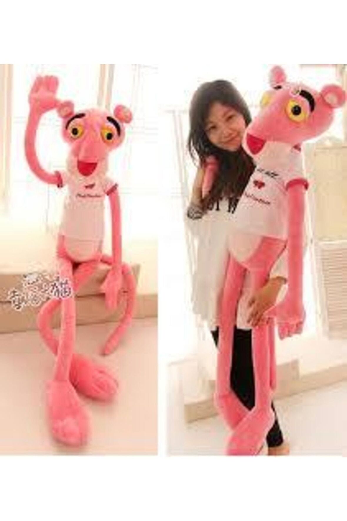 Uyku Arkadaşım Pembe Panter Peluş 100 cm