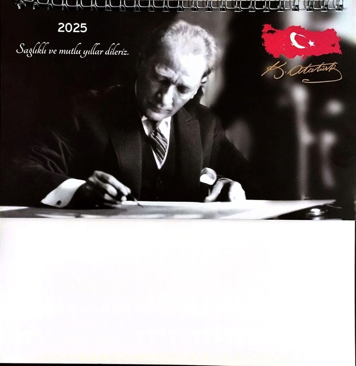 2025 ATATÜRK görselli masa takvimi