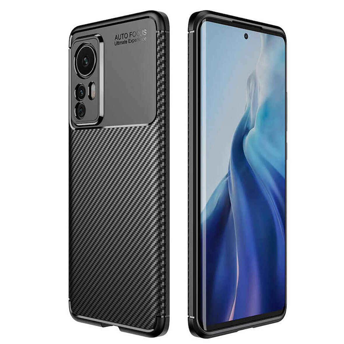 Xiaomi Mi 12 ile Uyumlu Kılıf Focus Karbon Tasarım Telefon Kılıfı Kapak