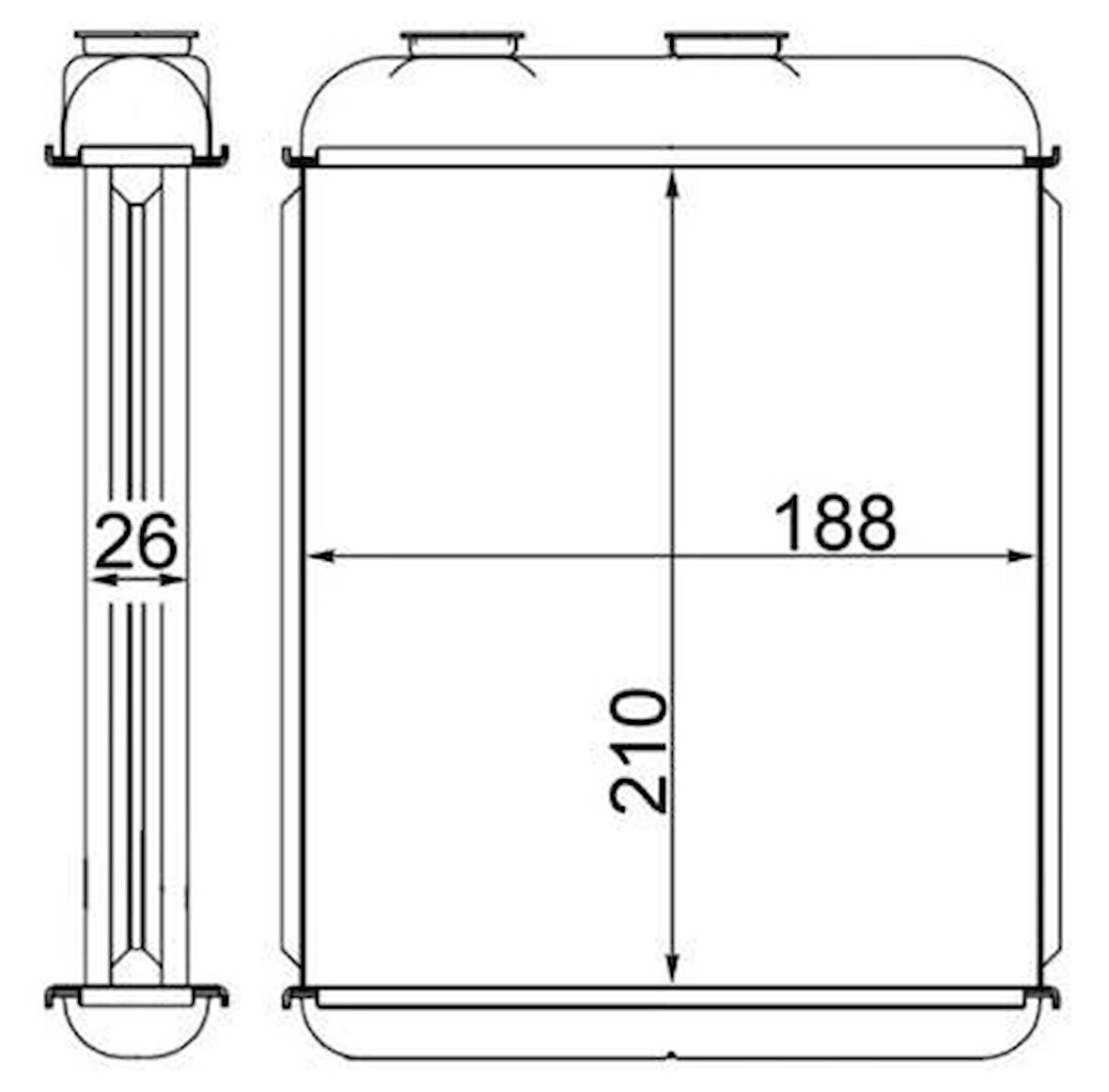 KALORİFER RADYATÖRÜ BRAZİNG ASTRA F-ASTRA G-ASTRA H YÜZÜKLÜ MEK OTOM 208X183X26 1618134 1618312 9117117