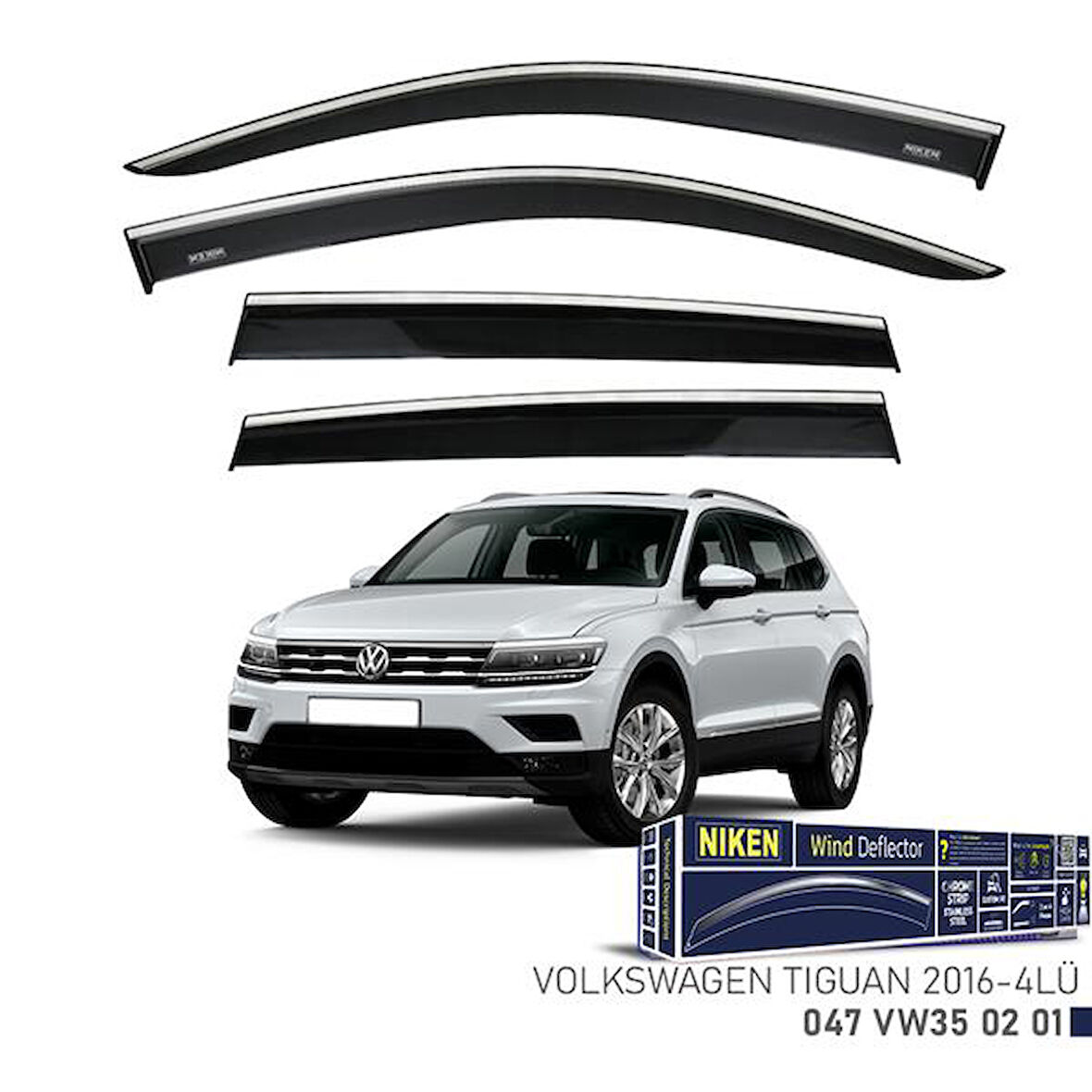 KROMLU CAM RÜZGARLIĞI VW TIGUAN 2016- 4LÜ