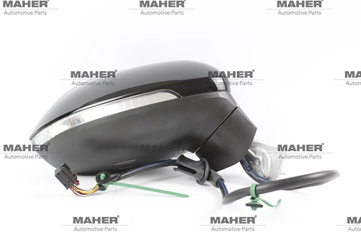 AYNA DIŞ DİKİZ PASSAT 2014 ELEKTRİKLİ,ISITMALI, ASTARLI, KATLANIR, HAFIZALI, YAN-ALT LAMBALI SAĞ 3G1857508CR9B9