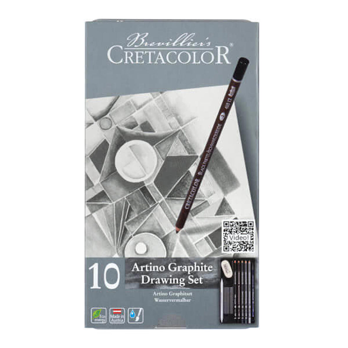 Cretacolor Artino Graphite 10'lu Çizim Seti 400 21