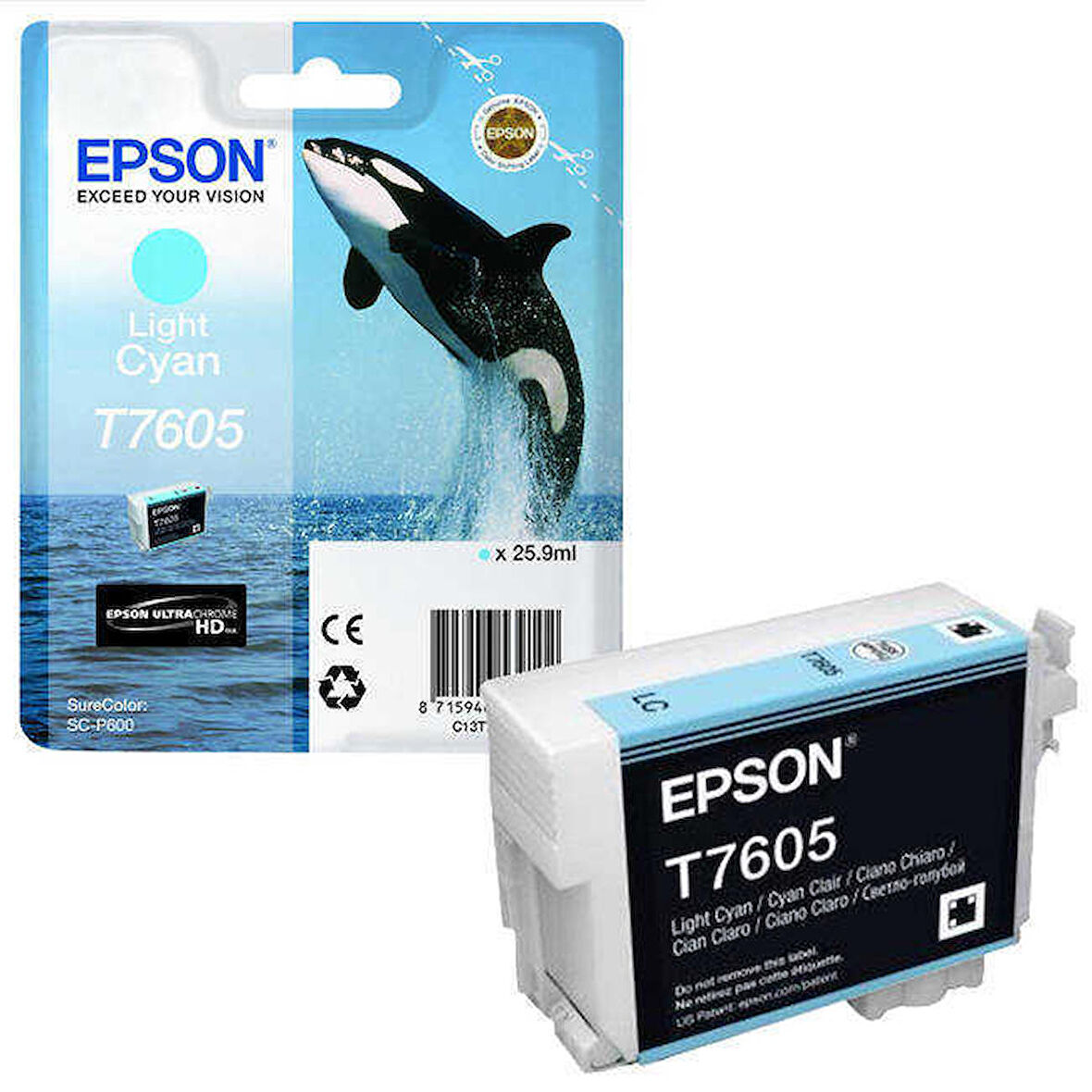HPZR Epson T7605-C13T76054010 Açık Mavi Orjinal Kartuş