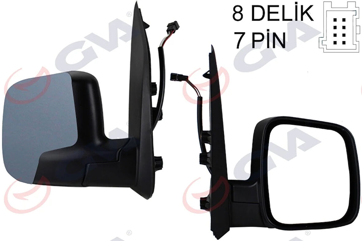 DIŞ DİKİZ AYNASI SAĞ FIORINO-BIPPER-NEMO 2007 ELEKTRİKLİ ISITMALI SENSÖRLÜ ASTARLI KONVEKS 7 FİŞ VM-6115EHPSR 735460567 8153 VH