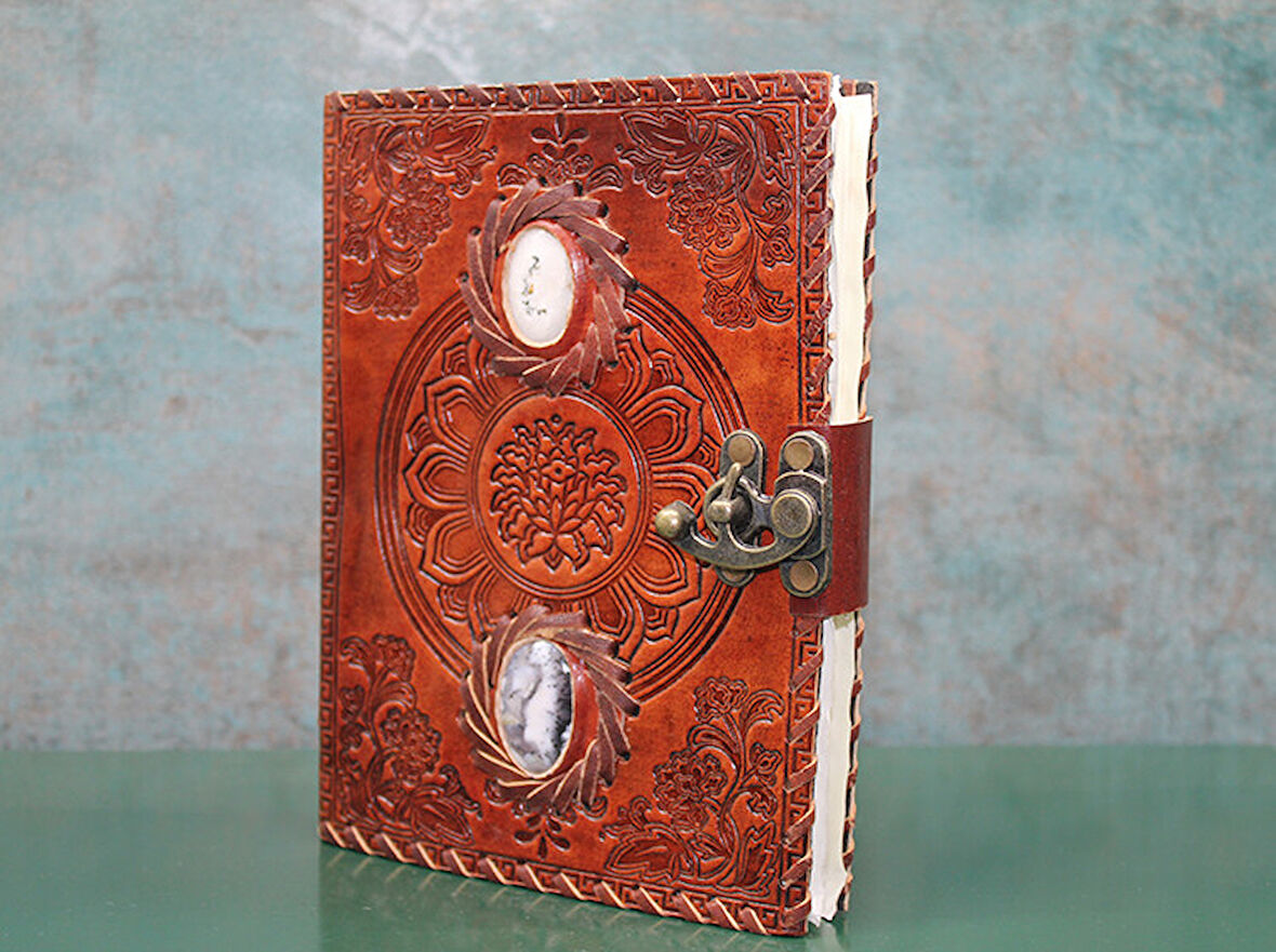 Taşlı Deri Defter Model 2 