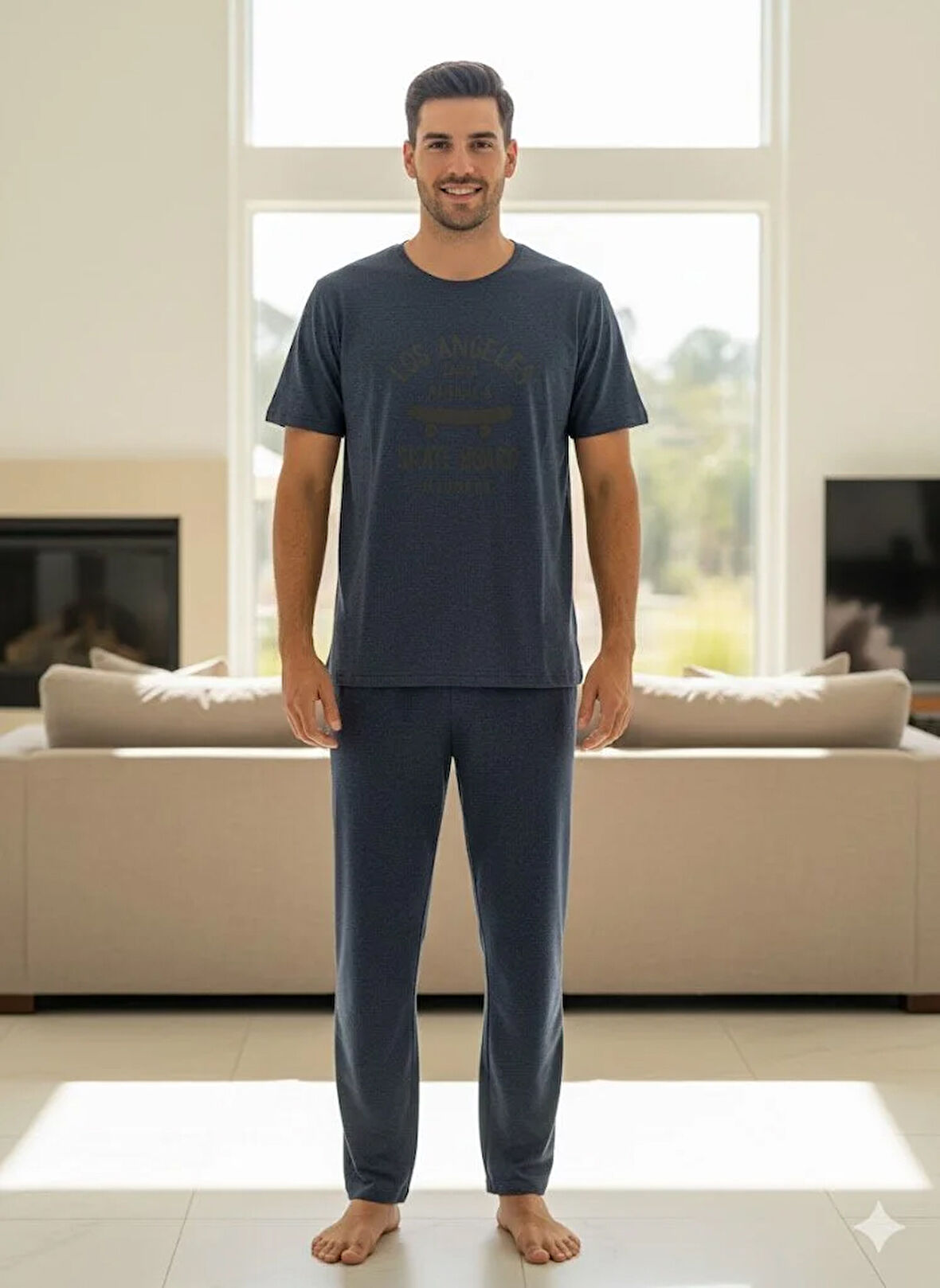 ERKEK KISA KOL PİJAMA TAKIM