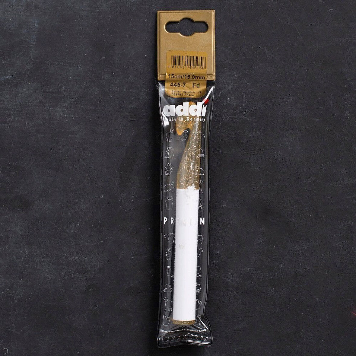 Addi Champagner 15mm 15cm Plastik Simli Yün Tığ - 