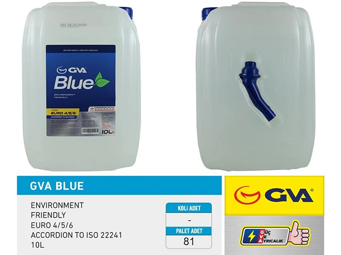 GVA BLUE SIVISI 10 LT EURO 4-5 / BİNEK EURO 6 HUNİLİ AMBALAJ OSM99910