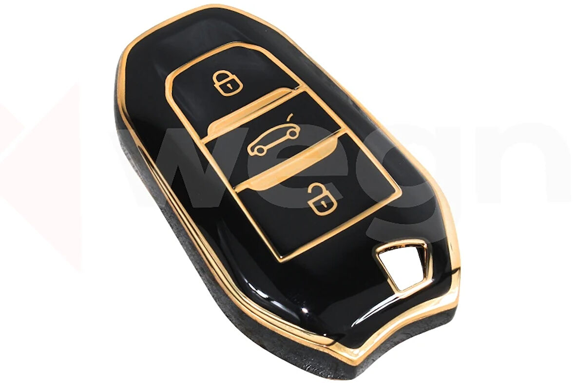 KONTAK ANAHTAR KUMANDA KORUYUCU KILIF TPU SİLİKON SİYAH CITROEN C5 AIRCROSS-C3-C4-C-ELYSEE AKSESUAR