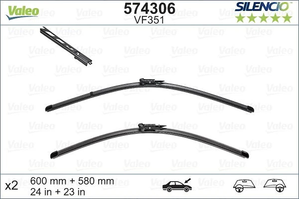 SILECEK SUPURGESI 600/580MM SWF BMW E60 61617049186 61617049187