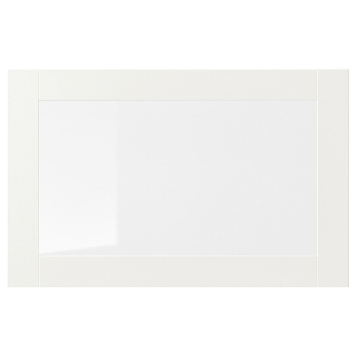 Kapak/çekmece ön paneli, beyaz-cam, 60x38 cm