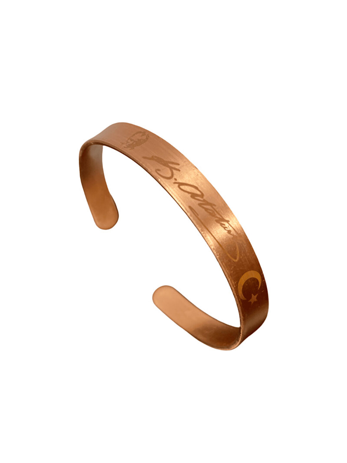 Atatürk İmzalı ve Türk Bayraklı Bakır Bileklik | Şık, Anlamlı ve Ayarlanabilir Tasarım