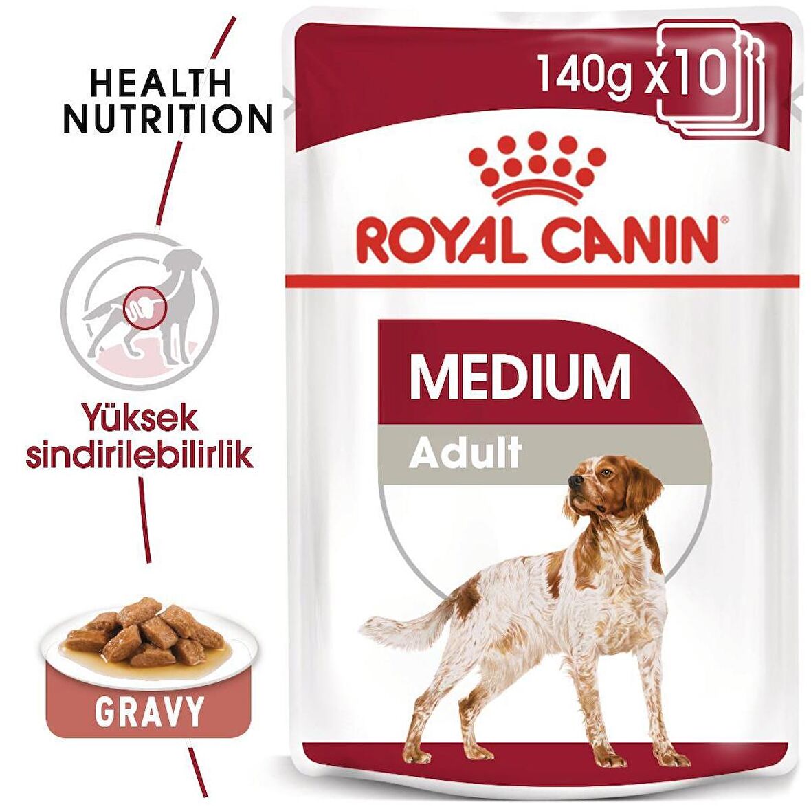 Royal Canin Medium Adult Köpek Yaş Maması 10X140 Gr