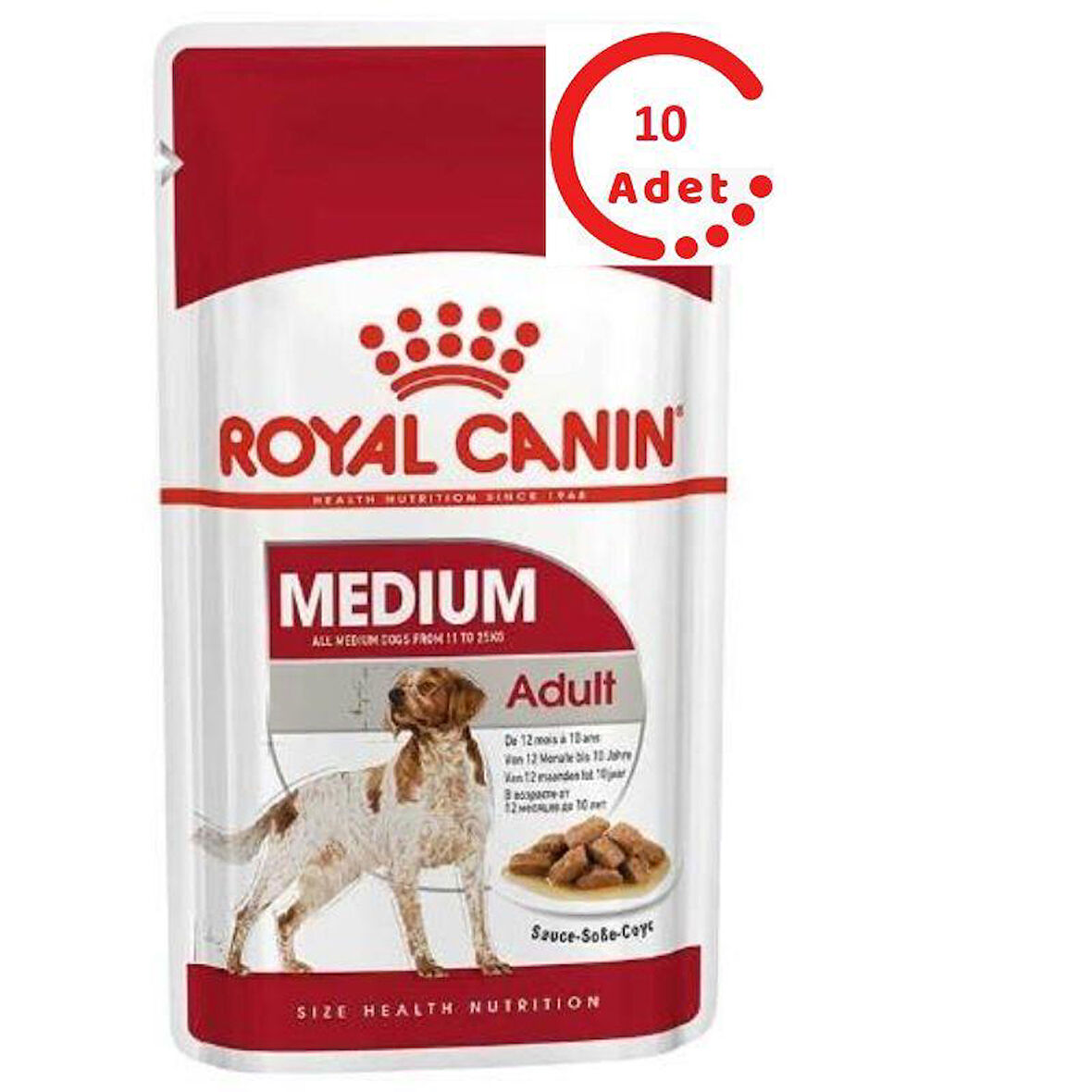 Royal Canin Medium Adult Köpek Yaş Maması 140gr x 10 ADET