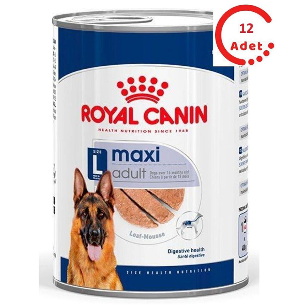Royal Canin Loaf Mousse Büyük Irk Ezme Yetişkin Köpek Konservesi 410gr x 12 Adet