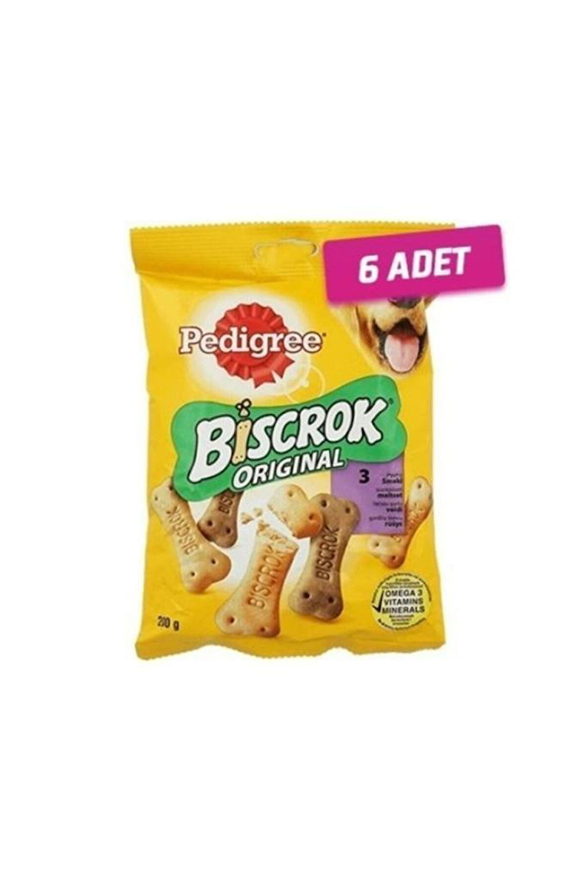 Pedigree 6 Adet - Biscrock Köpek Ödülü 200 Gr