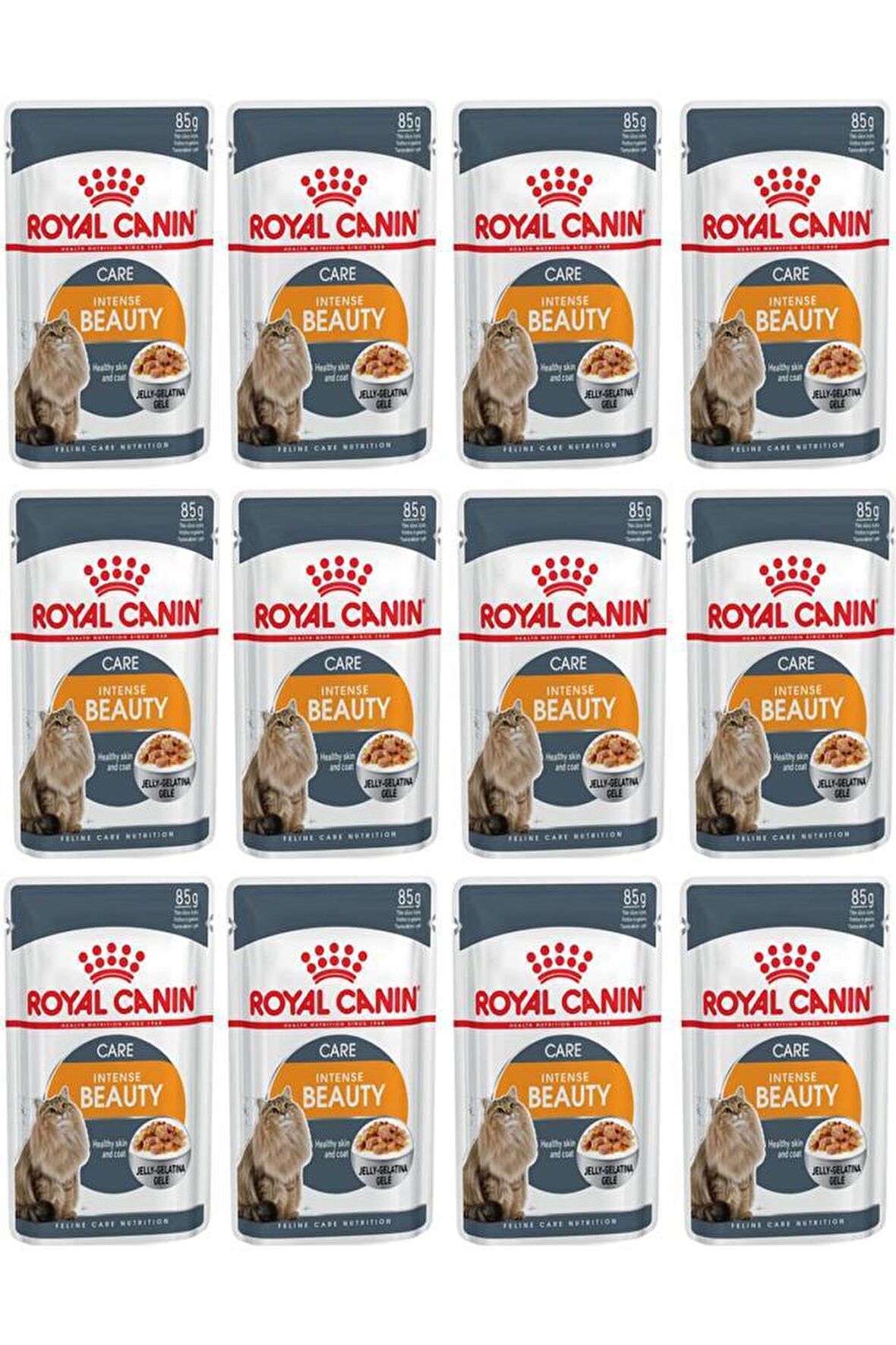 Royal Canin Intense Beauty Jel İçinde Yetişkin Kedi Konservesi 85gr 12 Adet