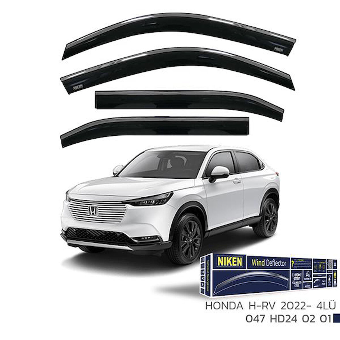 KROMLU CAM RÜZGARLIĞI HONDA H-RV 2022- 4LÜ