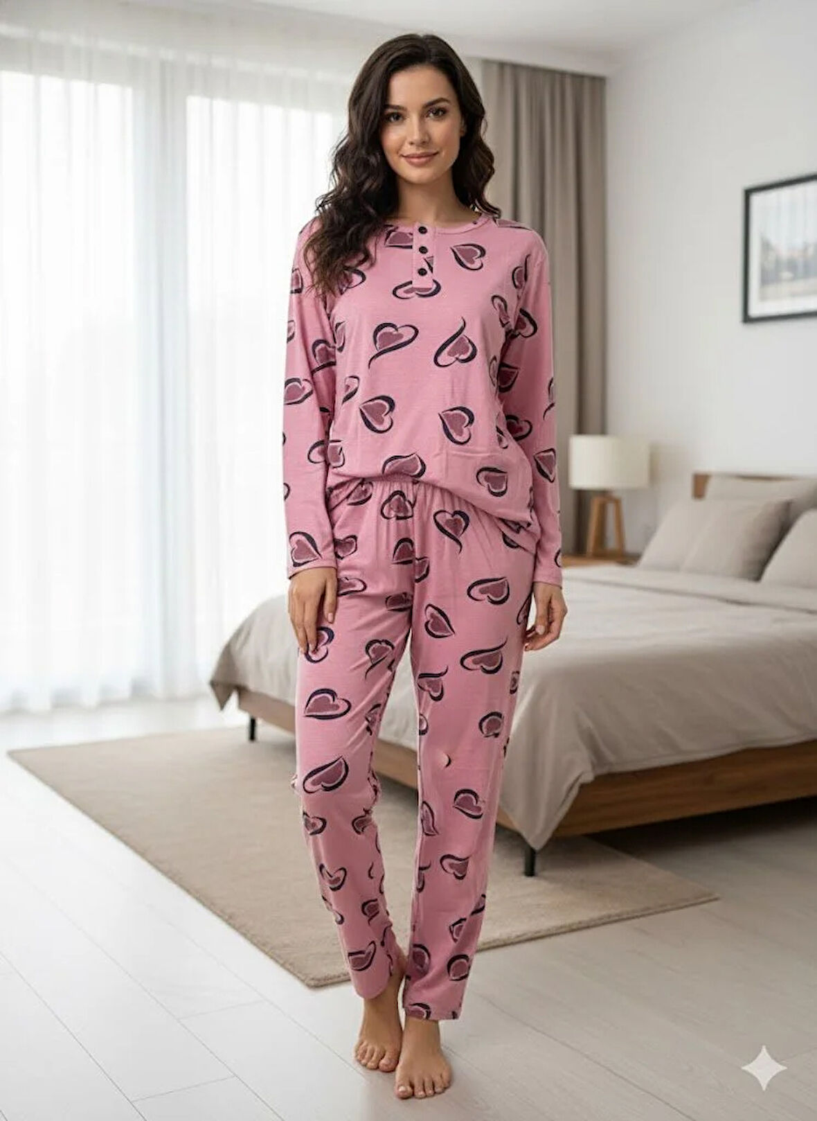 KADIN BÜYÜK BEDEN PİJAMA TAKIMI