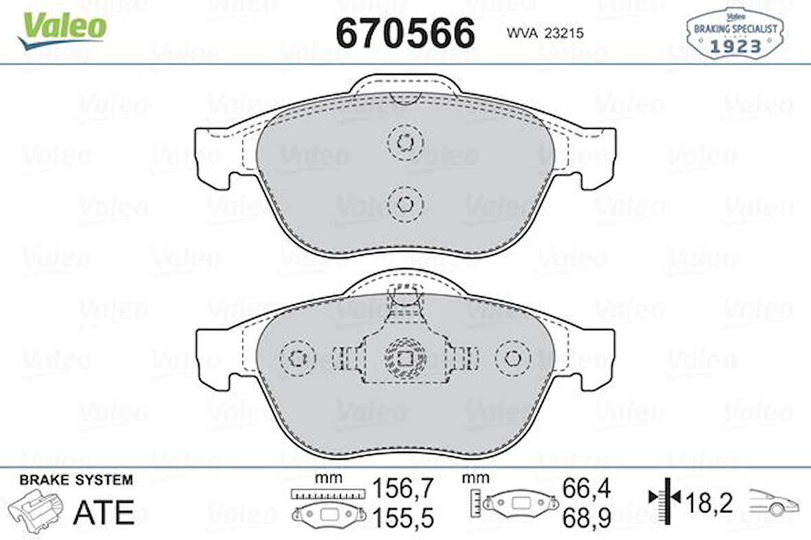 ÖN FREN BALATASI RENAULT LAGUNA 2 2001-2005 LAGUNA 3 2007-2015 MEGANE 2 2002 7701206598 7701208183 7701209808