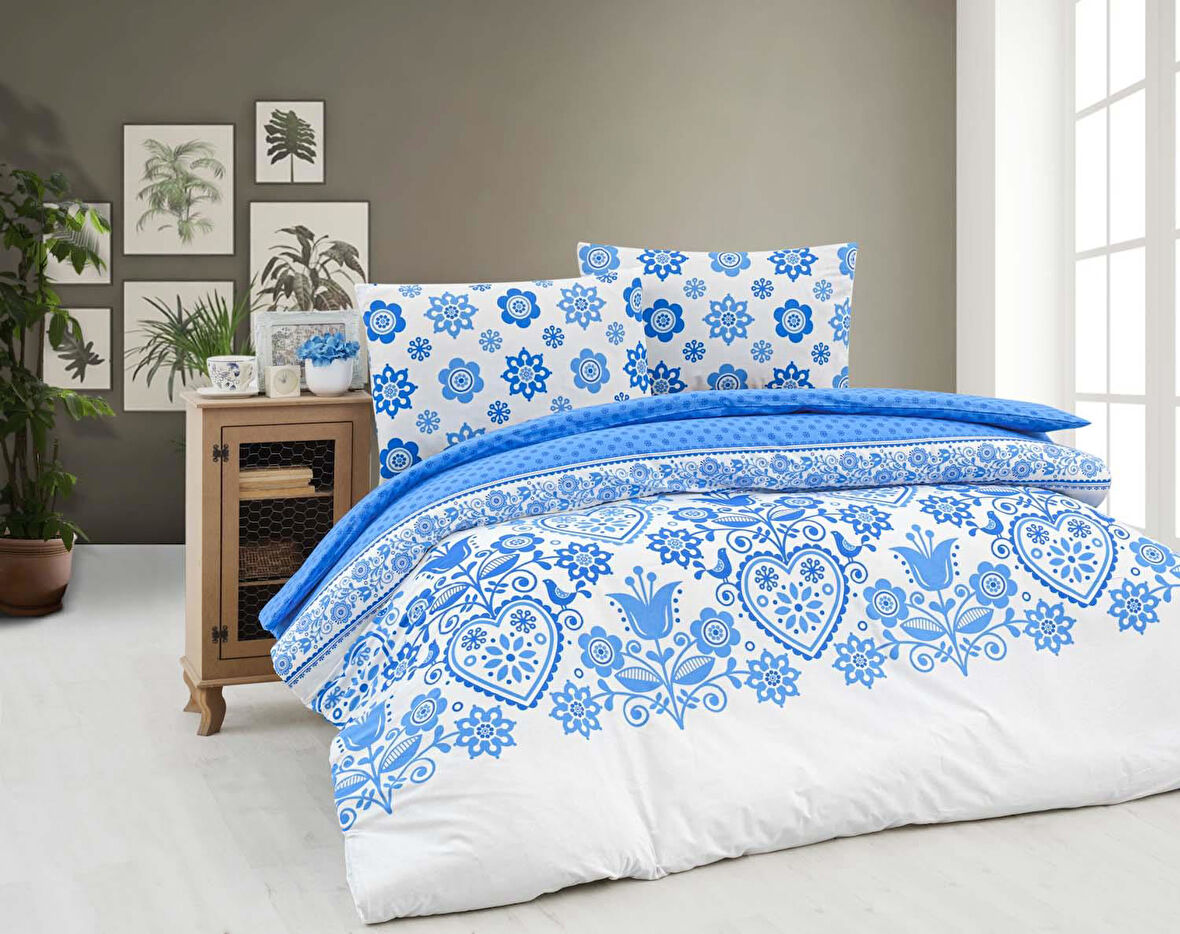 Menderes Home Cotton Collection Ranforce Çift Kişilik Nevresim Takımı Tulip