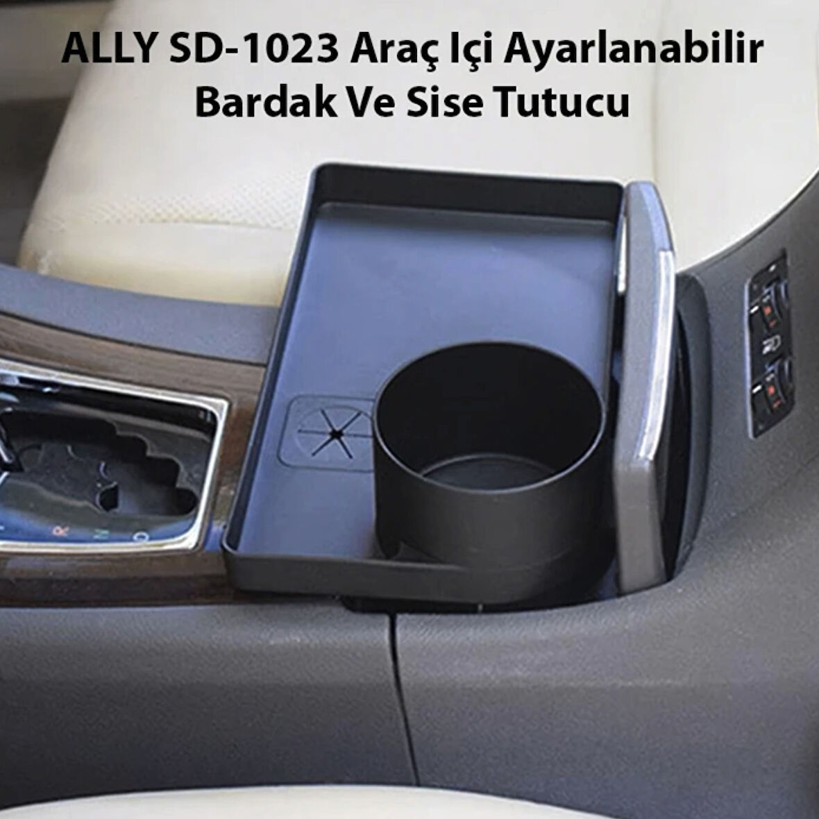 Araç bardaklık konson organizeri konsol telefon tutucu kablo çıkışlı araç organizeri tüm araçlar için